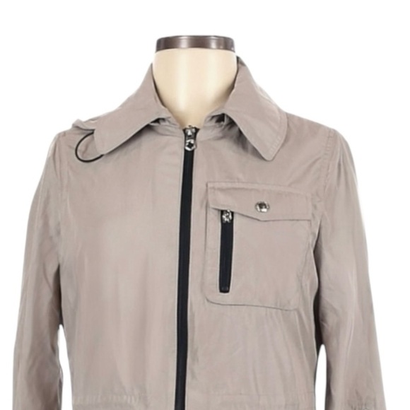 Nautica Beige Classic Hooded Lightweight Utility Jacket Size S - Picture 3 of 11